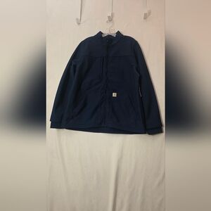 Carhartt Jacket Womens Extra Large Blue Modern Fit Bonded Fleece Zip Medical